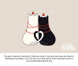 Christmas Foodbank Donation Gift - Cat Lover Card